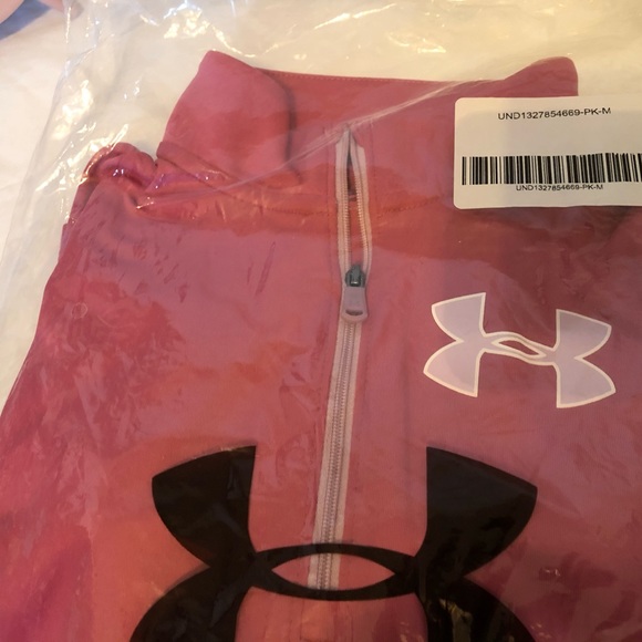 Under Armour Girls Pink Tech 1/4 Zip NWT - Picture 6 of 8